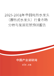 2025-2031年中國電熱水龍頭（即熱式水龍頭）行業市場分析與發展前景預測報告