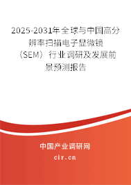 2025-2031年全球與中國高分辨率掃描電子顯微鏡（SEM）行業調研及發展前景預測報告