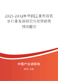 2025-2031年中國工業用雙氧水行業發展研究與前景趨勢預測報告