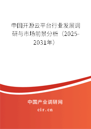 中國開源云平臺行業發展調研與市場前景分析（2025-2031年）