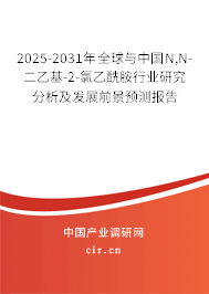 2025-2031年全球與中國N,N-二乙基-2-氯乙酰胺行業(yè)研究分析及發(fā)展前景預(yù)測報(bào)告
