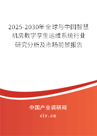 2025-2030年全球與中國智慧機房數字孿生運維系統行業研究分析及市場前景報告