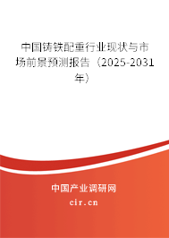 中國鑄鐵配重行業現狀與市場前景預測報告（2025-2031年）
