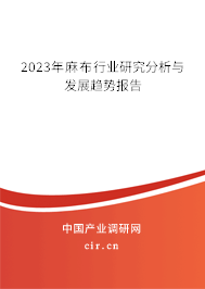 2023年麻布行業研究分析與發展趨勢報告