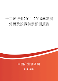 十二烯行業2011-2016年發展分析及投資前景預測報告