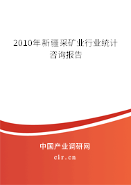 2010年新疆采礦業行業統計咨詢報告