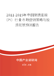 2011-2015年中國聚酰亞胺（PI）行業(yè)市場(chǎng)營銷策略與投資前景預(yù)測(cè)報(bào)告