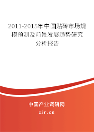 2011-2015年中國貼磚市場規模預測及前景發展趨勢研究分析報告