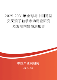 2025-2031年全球與中國(guó)薄型交叉滾子軸承市場(chǎng)調(diào)查研究及發(fā)展前景預(yù)測(cè)報(bào)告
