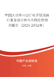 中國大功率HID燈電子鎮流器行業發展分析與市場前景預測報告（2025-2031年）