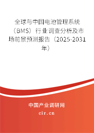 全球與中國(guó)電池管理系統(tǒng)（BMS）行業(yè)調(diào)查分析及市場(chǎng)前景預(yù)測(cè)報(bào)告（2025-2031年）