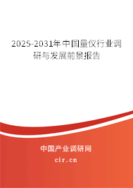 2025-2031年中國量儀行業調研與發展前景報告
