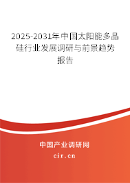 2025-2031年中國太陽能多晶硅行業發展調研與前景趨勢報告
