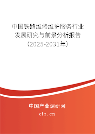 中國鐵路維修維護服務行業發展研究與前景分析報告（2025-2031年）