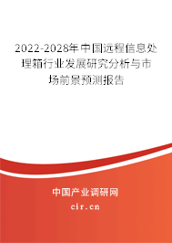 2022-2028年中國遠程信息處理箱行業發展研究分析與市場前景預測報告