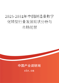 2025-2031年中國制造業數字化轉型行業發展現狀分析與市場前景