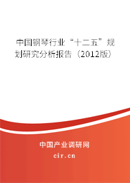 中國鋼琴行業(yè)“十二五”規(guī)劃研究分析報(bào)告（2012版）