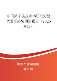 中國數字監控市場研究分析及發展趨勢預測報告（2025年版）