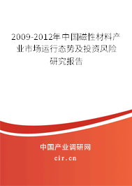 2009-2012年中國磁性材料產業市場運行態勢及投資風險研究報告