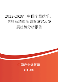 2022-2028年中國車載娛樂、信息系統(tǒng)市場調(diào)查研究及發(fā)展趨勢分析報告