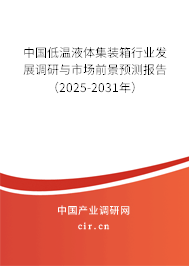 中國低溫液體集裝箱行業發展調研與市場前景預測報告（2025-2031年）