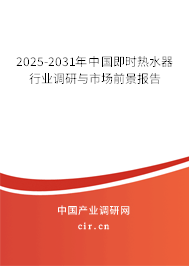 2025-2031年中國即時熱水器行業調研與市場前景報告
