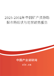 2025-2031年中國礦產資源勘探市場現狀與前景趨勢報告