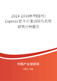 2024-2030年中國PCI Express顯卡行業調研與前景趨勢分析報告