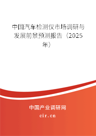 中國汽車檢測儀市場調研與發展前景預測報告（2024年）