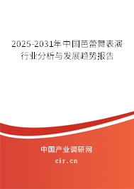 2025-2031年中國芭蕾舞表演行業分析與發展趨勢報告