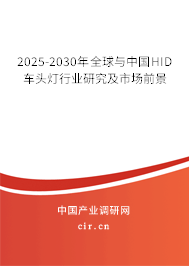 2025-2030年全球與中國HID車頭燈行業研究及市場前景