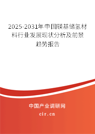2025-2031年中國鎂基儲氫材料行業(yè)發(fā)展現(xiàn)狀分析及前景趨勢報(bào)告
