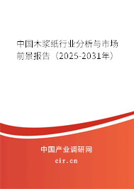 中國木漿紙行業分析與市場前景報告（2025-2031年）