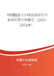 中國糖度計市場調查研究與發展前景分析報告（2025-2031年）