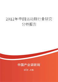2012年中國運動鞋行業研究分析報告