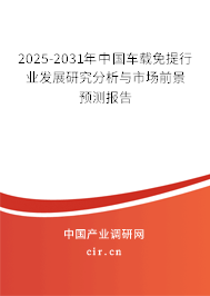 2025-2031年中國車載免提行業發展研究分析與市場前景預測報告