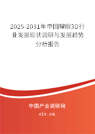2025-2031年中國裸眼3D行業發展現狀調研與發展趨勢分析報告