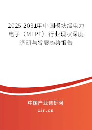 2025-2031年中國模塊級電力電子（MLPE）行業現狀深度調研與發展趨勢報告