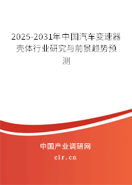 2025-2031年中國汽車變速器殼體行業研究與前景趨勢預測