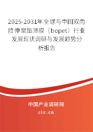 2025-2031年全球與中國雙向拉伸聚酯薄膜（bopet）行業發展現狀調研與發展趨勢分析報告