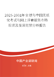 2025-2031年全球與中國無紙化考試與網上評卷服務市場現狀及發展前景分析報告