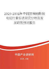 2025-2031年中國寬帶網數據電纜行業現狀研究分析及發展趨勢預測報告
