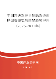 中國高級駕駛員輔助系統(tǒng)市場調(diào)查研究與前景趨勢報(bào)告（2024-2030年）