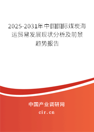 2025-2031年中國國際煤炭海運貿易發展現狀分析及前景趨勢報告