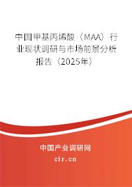 中國甲基丙烯酸（MAA）行業現狀調研與市場前景分析報告（2025年）