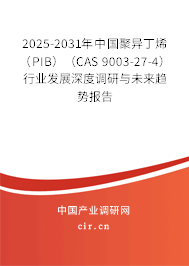 2025-2031年中國聚異丁烯（PIB）（CAS 9003-27-4）行業發展深度調研與未來趨勢報告