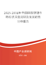 2025-2031年中國磷酸鐵鋰市場現狀深度調研及發展趨勢分析報告