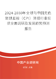 2024-2030年全球與中國無色聚酰亞胺（CPI）薄膜行業現狀全面調研及發展趨勢預測報告
