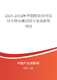 2025-2031年中國智能視頻監控市場全面調研與發展趨勢預測