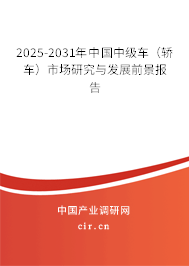 2025-2031年中國(guó)中級(jí)車（轎車）市場(chǎng)研究與發(fā)展前景報(bào)告
